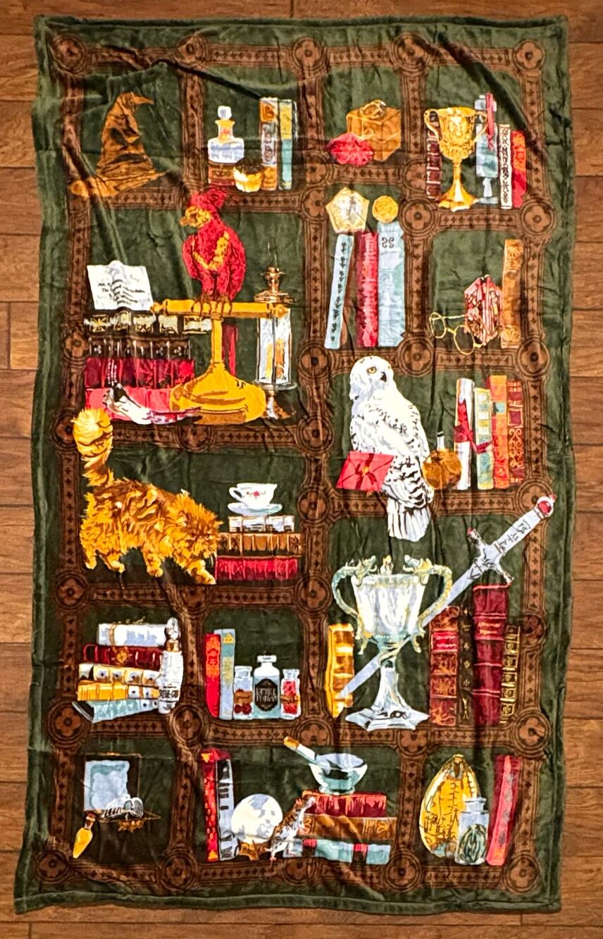 Vera Bradley Harry Potter Throw Blanket Hogwarts Library Books 2025 Plush NWT